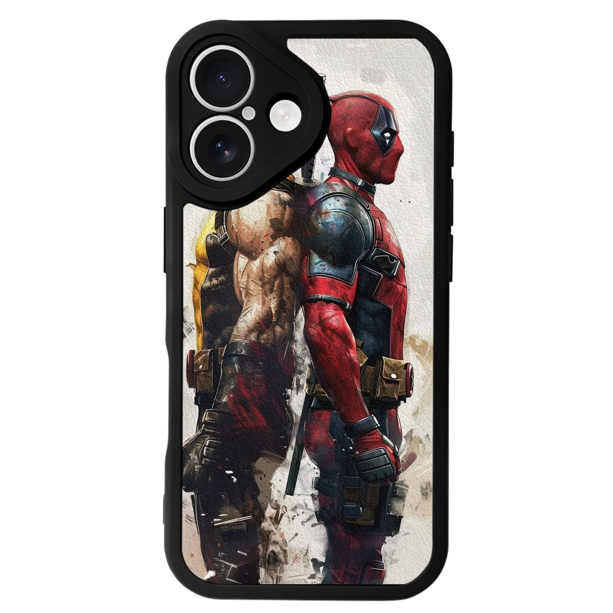 （画像用） Deadpool デッドプール 【iPhone 16シリーズ対応】シリコンスマホケース（レザー調） 材質：シリコン